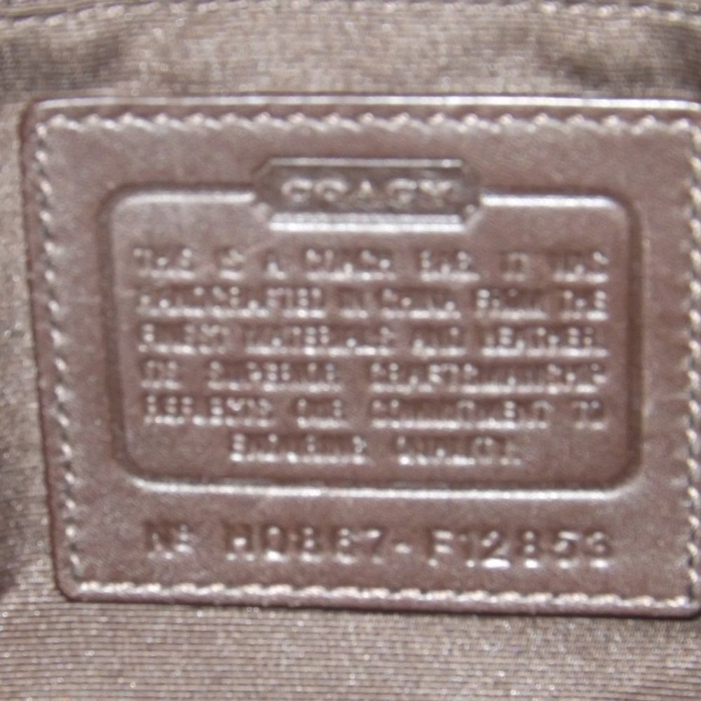 Coach Brown Lurex Jacquard Leather Signature Tote Bag - Picture 5 of 5